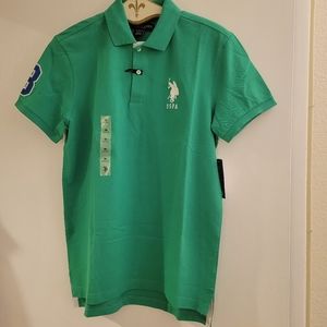 Green Polo Assn Logo Shirt